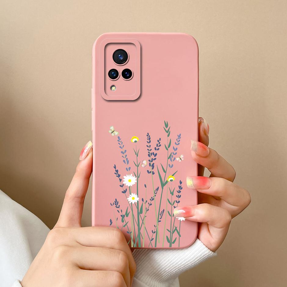 Чехол для VIVO V21 4G 5G Милый Кот Мультяшный Новый Стиль Дизайна Узор Жидкий Силикон Чехол Для VIVOV21 V 21 4G 5G Популярный Funda