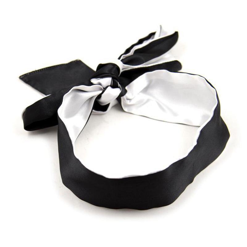 SM Silk Sex Game Supplies Ribbon Bundled Satin Eye Mask Tie Hand Flirting Blindfolded Silky Accessories