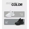 Kids White Black Sneakers School Sports Dance Running Shoes With Rotary Buckle Closure