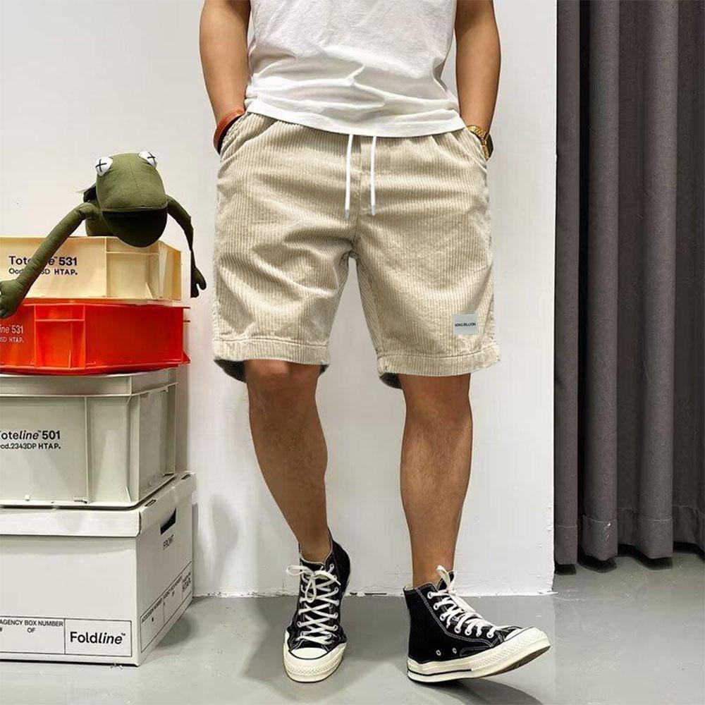 Мужские шорты с этикеткой Corduroy Shorts Мужские летние брюки Five Baggy Loose Basketball Shorts Casual Sweatpants Male