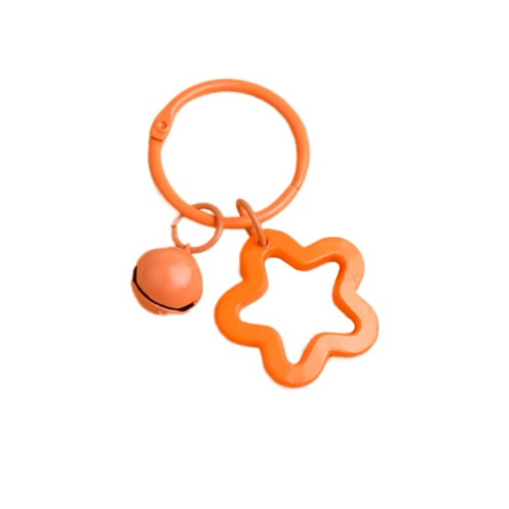 Металлические брелоки с пятиконечной звездой, подвеска-колокольчик, элегантный брелок для сумки в виде макарон, изготовление ювелирных изделий своими руками