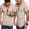 Fashion Men's Casual Tops V-neck T-shirt With Slim Fit And Premium Cotton Blend