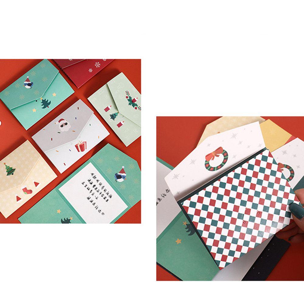 1/10PCS Creative Paper New Years Winter Holiday Greeting Card Set Xmas Gifts Cards Merry Christmas