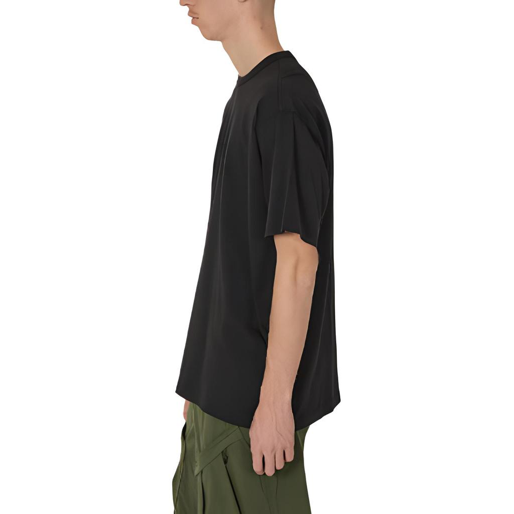 STONE ISLAND Хлопковая футболка с вышитым логотипом, окрашенная в готовом виде, черная, мужская, топ 801520457-V0029