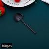 100 шт. Одноразовые ложки в форме сердца - Разноцветные десертные ложки с длинной ручкой для мороженого, торта, выпечки, лунных пряников | Милая вечеринка