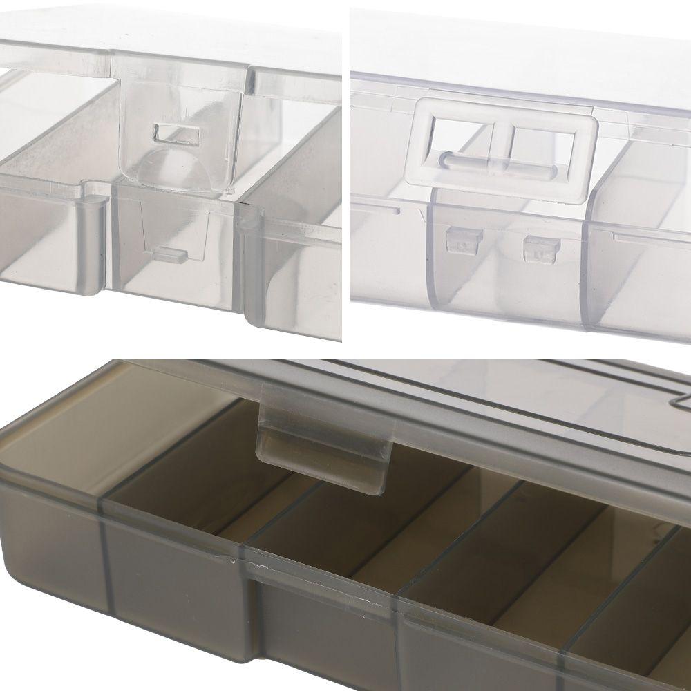 Durable Hook Lure Container Lure Box Fishing Tackle Box Transparent 5 Compartments Baits Case