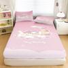 My Melody Fitted Sheet Kawaii Cartoon Bed Cover Set Cute with Pillowcases Soft Polyester Bedding for Kids Room Decor