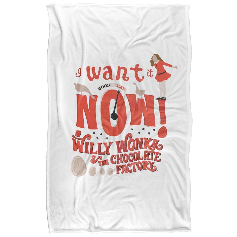 Willy Wonka & The Chocolate Factory I Want It Now Blanket