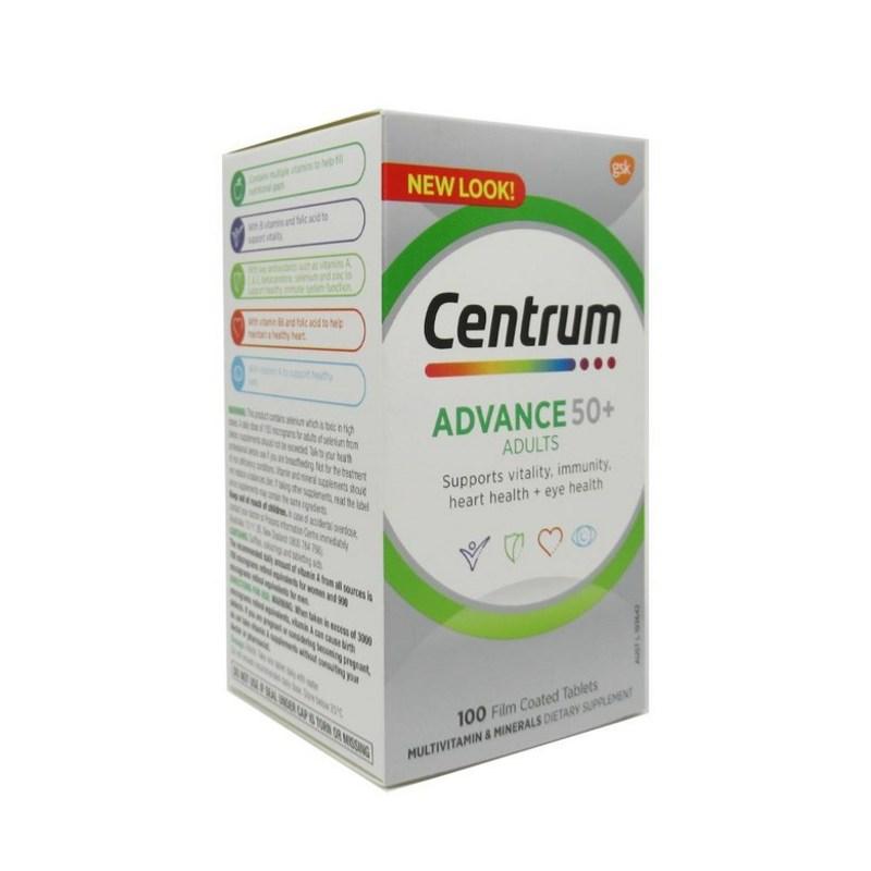 Centrum Advanced 100 tablets for people over 50 years old, 100 tablets, 4 units