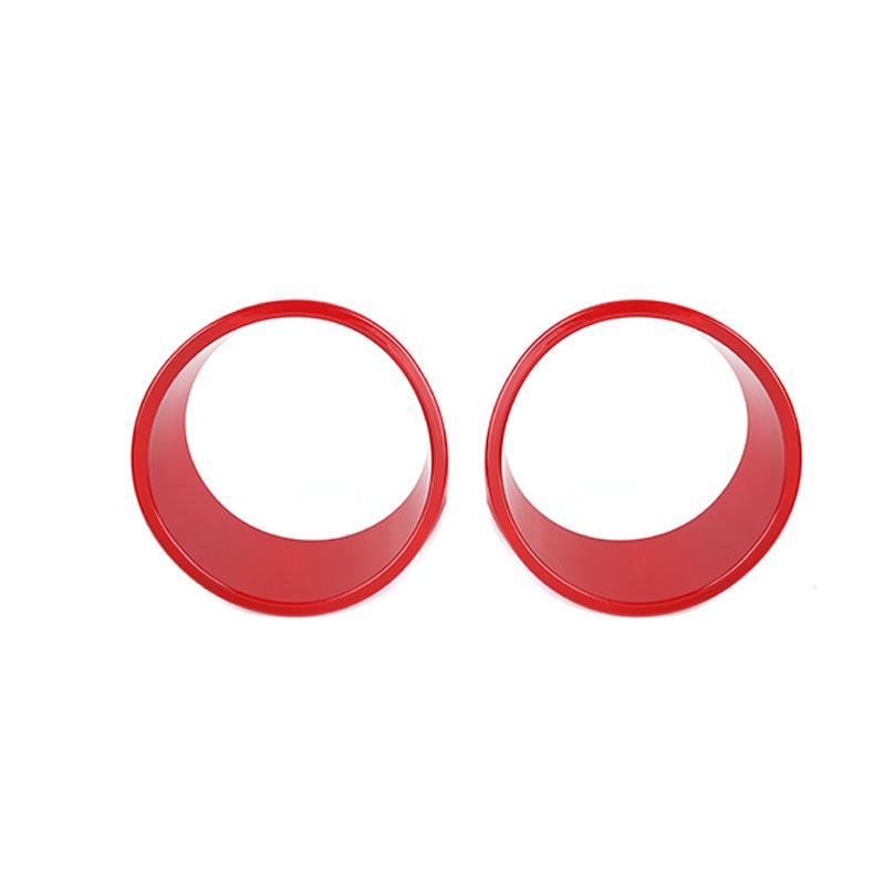 Car ABS Front Headlight Ring Lamp Decoration Cover Stickers For Jeep Wrangler JL JT Gladiator 2024 Up Car Accessories