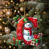 Набор висячих украшений для праздничной вечеринки, 26 шт., Рождественский набор алфавитных украшений, 2D акриловые буквы от A до Z с индивидуальным украшением в виде рождественской елки, шапкой Санты, снеговиком