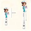 Cute Nurse with Coffee Retractable Badge Scroll Holder  Medical ID Card Holder for Nurses, Doctors and Medical Students with  Identity Accessories