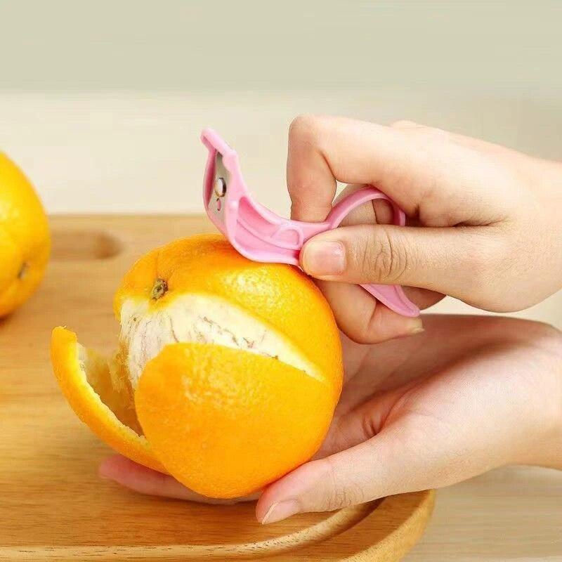3 In 1 Fruit Peeler Apple Kiwi Peeler Orange Cutter Stainless Steel Portable Manual Kitchen Peeling Tools Manual Stripper Easy To Use Open Citrus