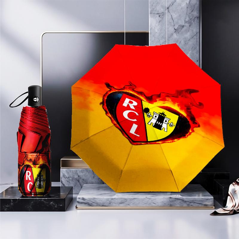 Flaming Heart RCL Crest Umbrella 8-Frame for Travel, Camping, Casual Lightweight Portable Umbrella, Essential for Every Family Holidays Gift