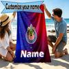 Custom Name Personalized Club Deportivo Guadalajara Print Beach Towel, for Trip Camping Beach Party Home Decor, Birthday Gift for Family & Friends