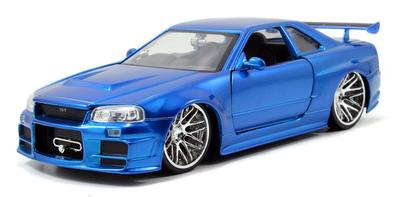 Kyosho Jada Toys Серия Форсаж Nissan Skyline Синий Готовая Модель JADA97173 и 1/24 F&F GT-R (Р34) (Брайан)