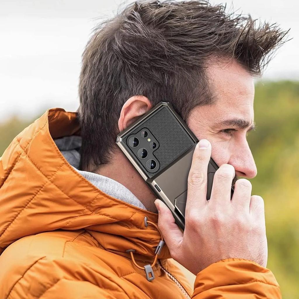 Для Samsung Galaxy S25 S24 Ultra S25 S24 Plus S24 FE Кошелек-чехол с держателем для карт, Двухслойный противоударный чехол для телефона повышенной прочности