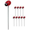 10PCS Rust-proof Small Insects Stakes Plug-In Lawn Stake Garden Accessories Ladybug Stakes  Garden