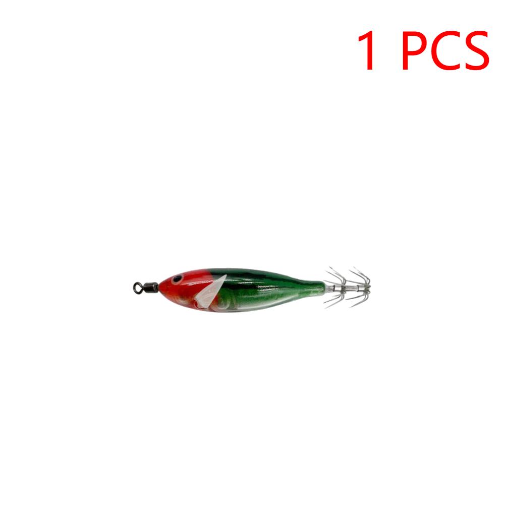 5,7 г/8 см Приманка для привлечения каракатицы Двойной крючок Реалистичный крючок для кальмара Рыболовные снасти Светящиеся джиг-крючки для кальмара Рыболовные аксессуары