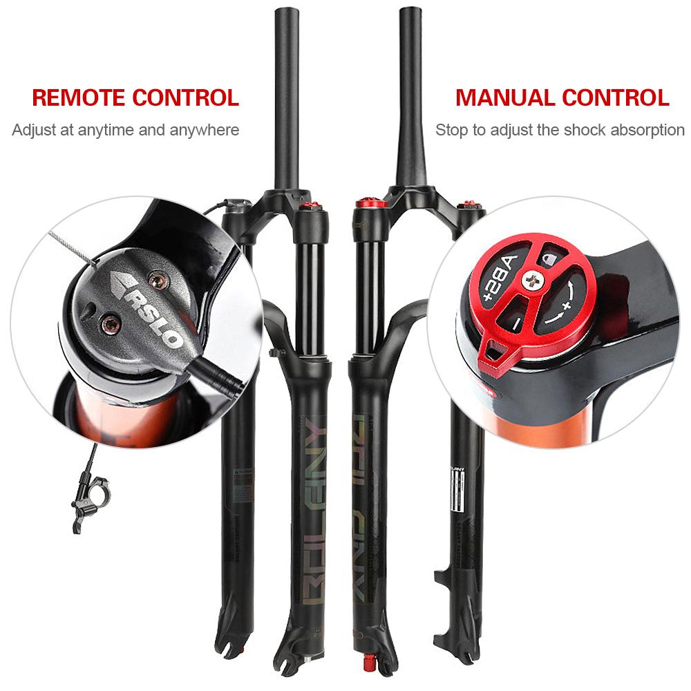 Сверхлегкая 29-дюймовая пневматическая передняя вилка для горного велосипеда с дистанционным управлением и отскоком из магниевого сплава