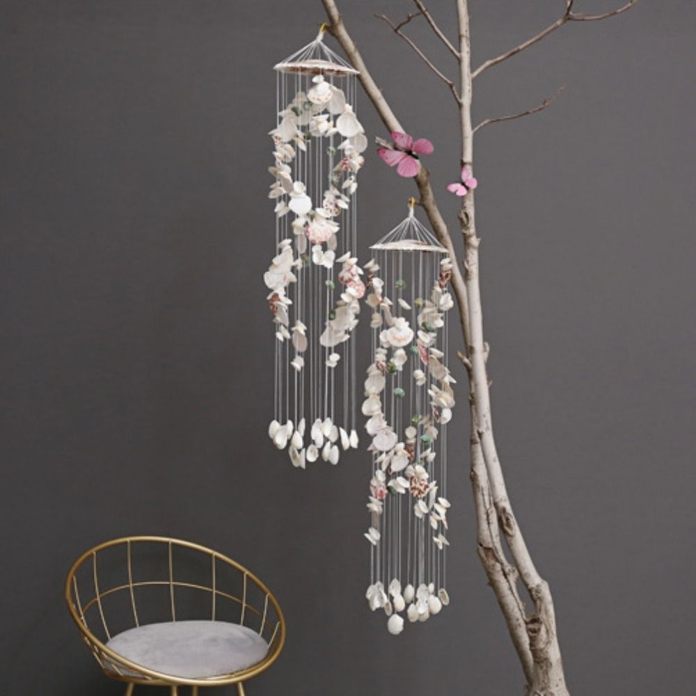 Colorful Shell Wind Chimes Yard Hanging Decor Crafts Gift Hanging Ornament Exquisite Birthday Gifts