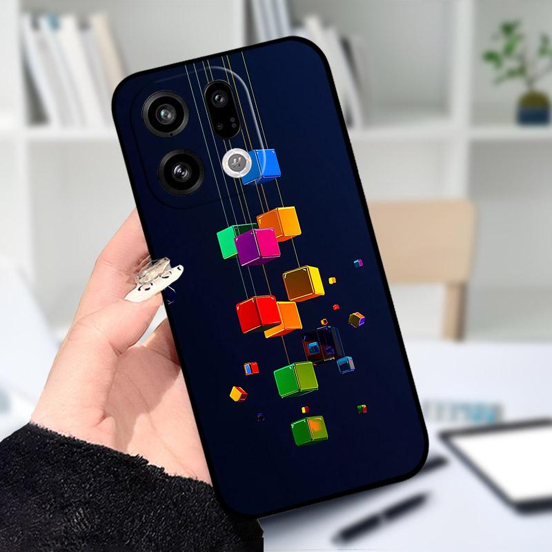 Чехол для OPPO Find X9 X9Pro, мягкий силикон, черный ТПУ, защитная задняя крышка для телефона OPPO FindX9 X 9Pro, ударопрочный бампер