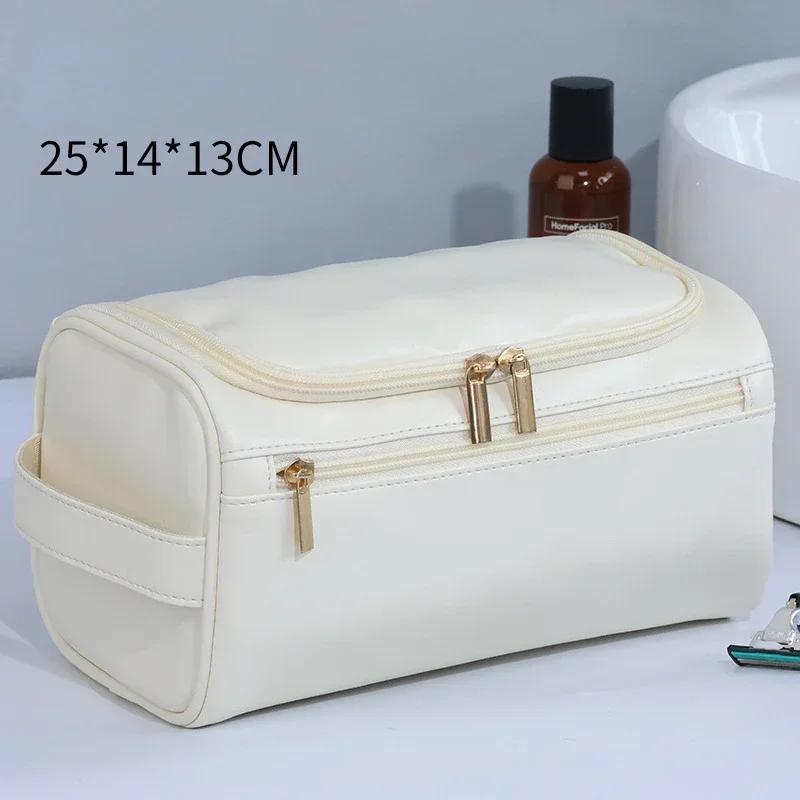 Men Vintage Luxury Toiletry Bag Travel Necessary Business Cosmetic Makeup Cases Male Hanging Storage Wash Bags Portable