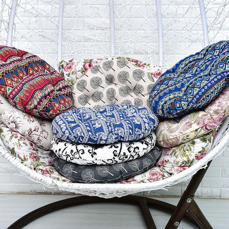 Роскошная круглая подушка для патио, татами, коврик для медитации, подушка для сиденья с мягким на ощупь покрытием