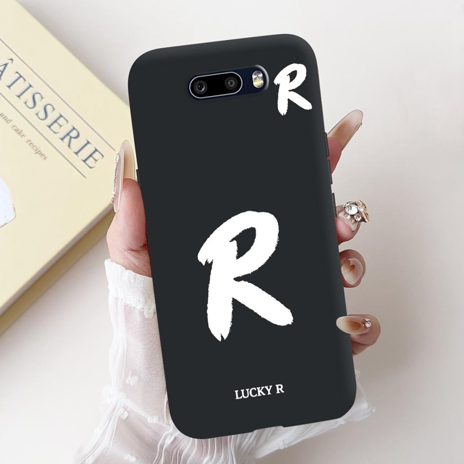 For LG V50S ThinQ / V50 ThinQ 5G Lucky Initial Letter Phone Case For LG V50 V50S ThinQ Black Silicone Soft Cases Bumpers