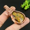 Bamboo Jasper Handmade Copper Wire Wrap Jewelry Pendant 2.56 d8B63