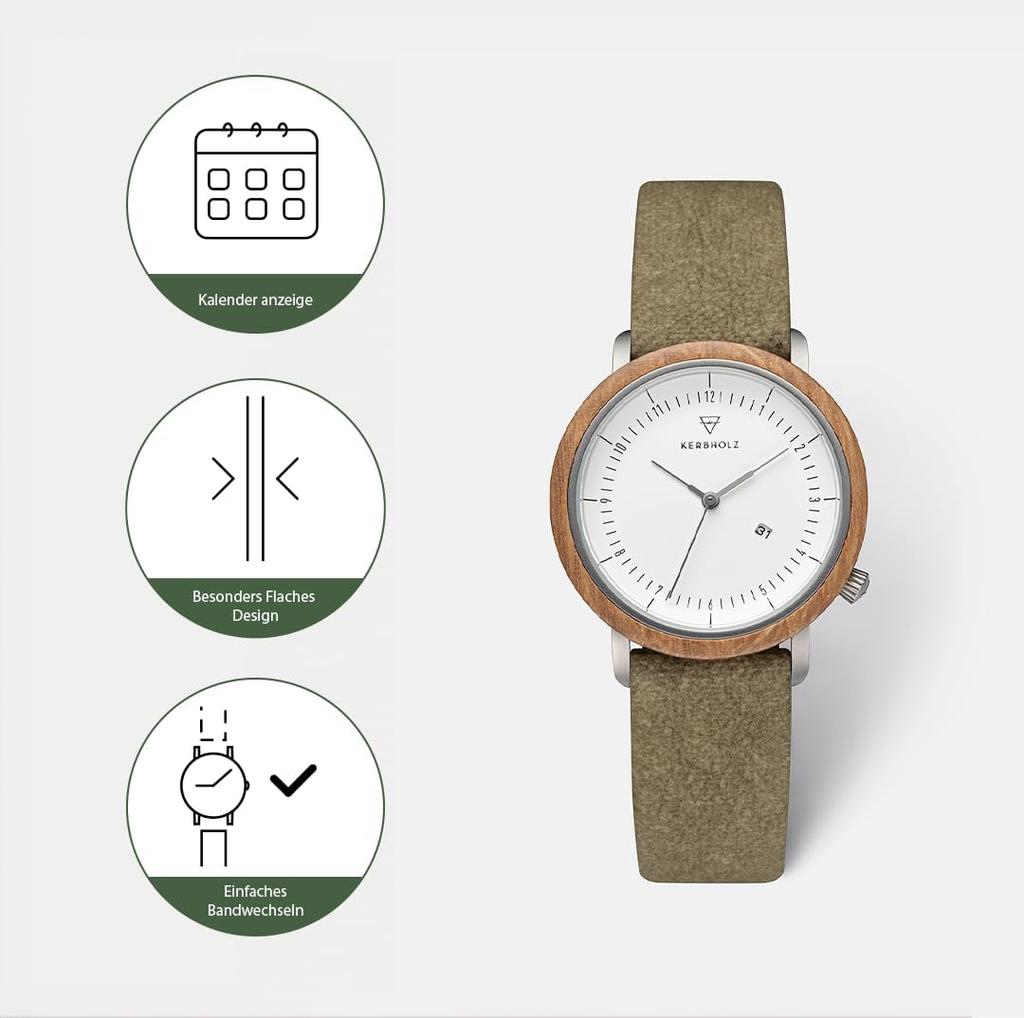 Curbholz German Genuine Imported MCAR7578 Women's Watch, Wooden, Design, Waterproof, Product,