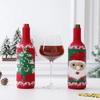 Christmas Decorations for Home Santa Claus Wine Bottle Cover Snowman Stocking Gift Knitted Xmas Navidad Decor Happy New Year