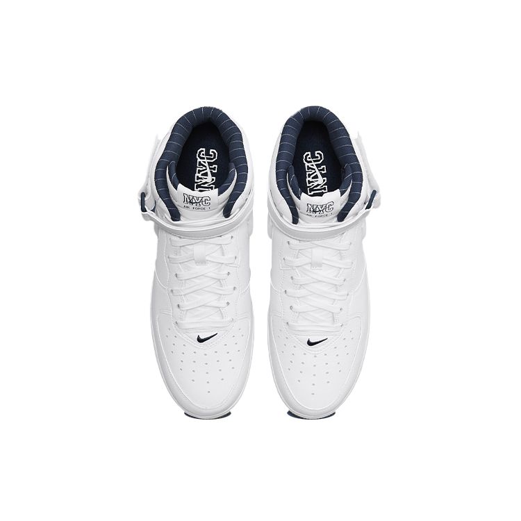 Nike Кроссовки унисекс Air Force 1 Mid Jewel QS NYC — Yankees White Midnight-Navy Gum-Yellow DH5622-100