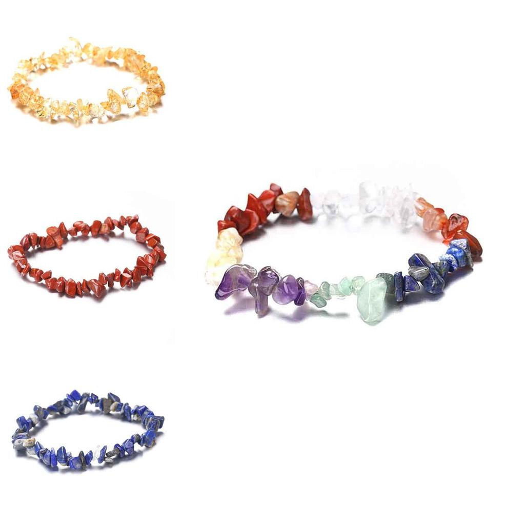 Браслет-стретч из премиальных неровных сколов горного хрусталя