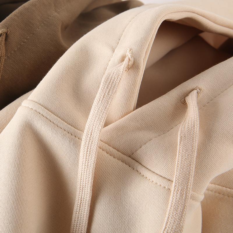 Модные толстовки из плотной ткани для мужчин и женщин, повседневные толстовки с капюшоном, однотонные толстовки с карманами, уличные топы в стиле хип-хоп