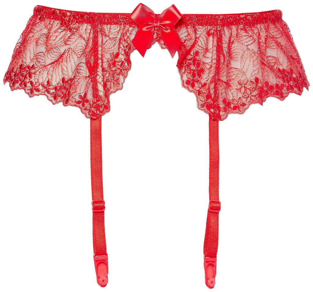 Garter Stocking Full Made In 535029 La Pomme Red [La Pomme] Women's Belt, Stopper, Lace, Cosplay, Japan, Brand,