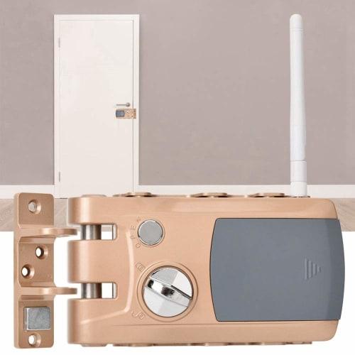 Estink Intelligent Door Lock, Anti-Theft Security System with 4 Remote Controllers for Home Apartment Warehouse Garage