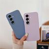 Тонкий чехол из жидкого силикона для Samsung Galaxy A17 с защитой-бампером