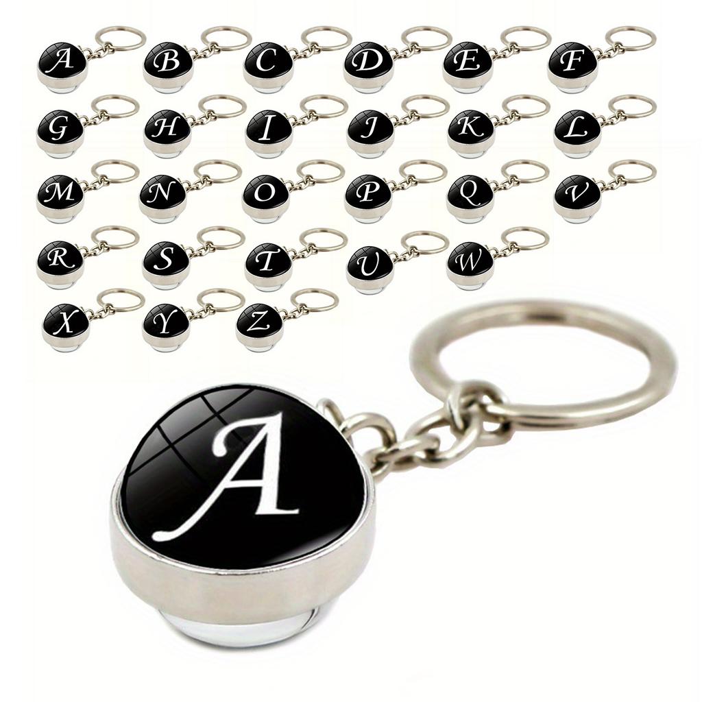 26 английских букв простой стиль металлические начальные шармы подвеска брелок вещи на день Святого Валентина для него друзья любовь набор подарки