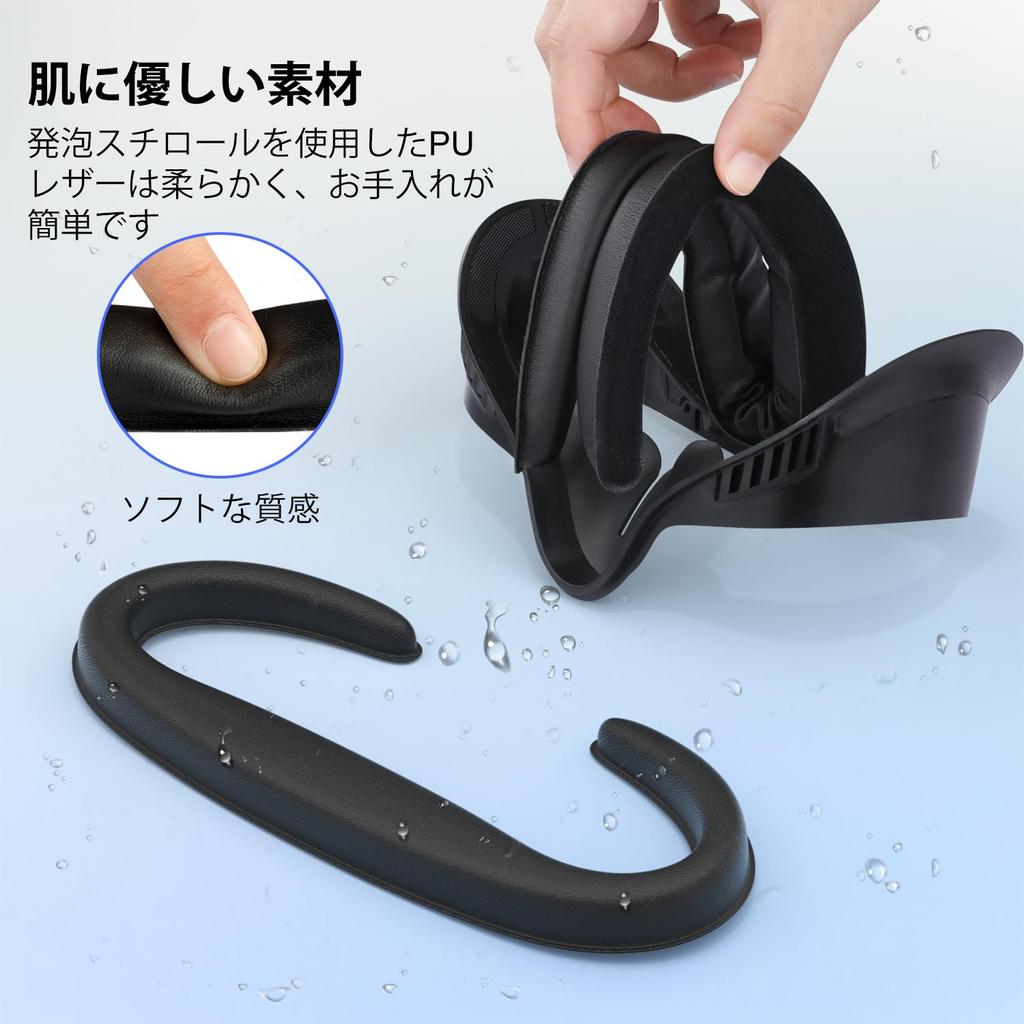 Iesooy для MetaQuest 3S Лицевая накладка Кронштейн лицевого интерфейса Подушка из пенополиуретана Уменьшение световых утечек VR-накладка Дышащая Защита от пятен Аксессуары MQ3S