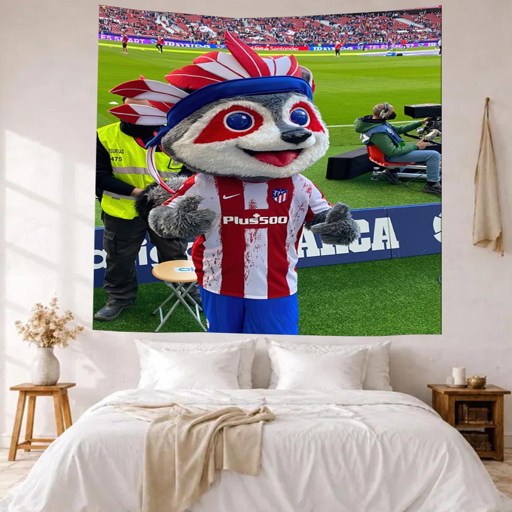 Atletico Madrid Wall Decor Tapestry Art For Pet Memorial Birthdaywedding Party Backdrop Family Gift