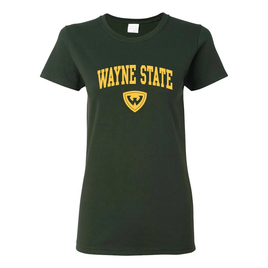 Wayne State Warriors Arch Logo Womens T-Shirt