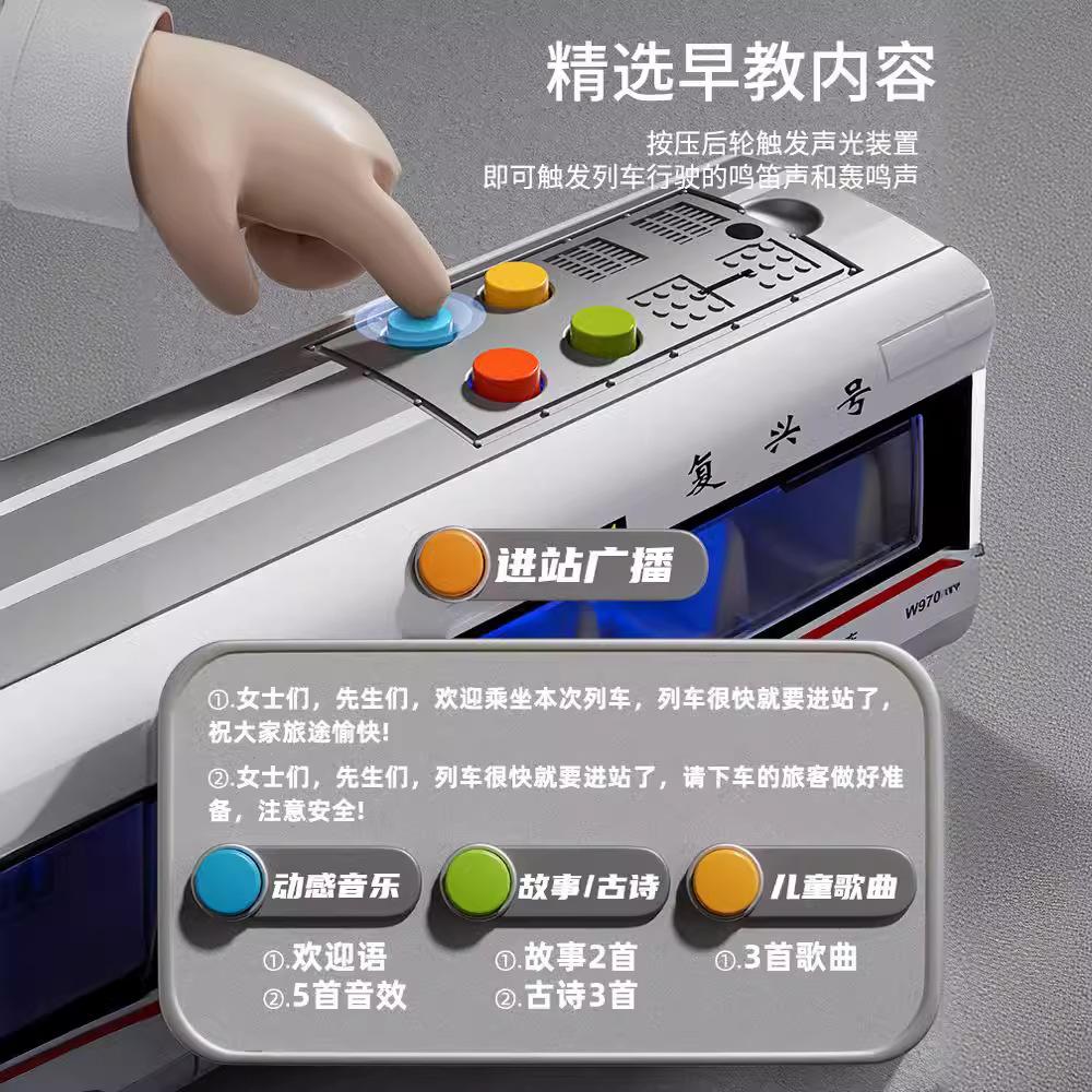 Имитация EMU Модель высокоскоростной железной дороги Игрушка Маленький поезд Harmony Number Fuxing Сплав Поезд метро Автомобиль Мальчик 3 года