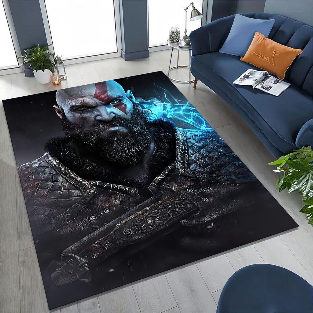 Классика God of War Кратос 3A Игра Игровой ковер для спальни, гостиной, дивана, домашний коврик для двери, декор, большой детский игровой нескользящий коврик для пола