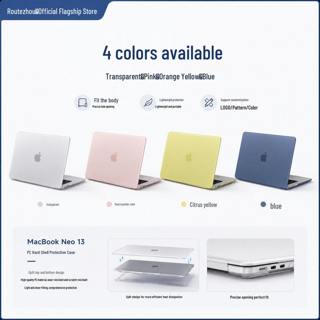 Совместимый защитный чехол для ноутбука Apple MacBookneo 13" 2026 года (A3404)