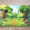 Featuring colorful flowers and trees for spring and summer photography backgrounds - suitable for children's photography