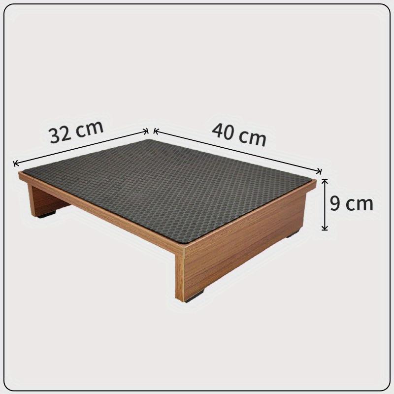Wooden Footstool with Cushion Footrest for Office, Bathroom, Kitchen, Garden & Step-Up Stool, Protection Against Fatigue and Varicose Veins ARI