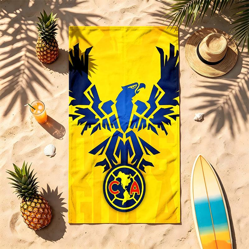 Club America (1) Theme Beach Towel Sand Resistant Soft And Comfortable Suitable For The Pool Camping Yoga And Diving A Travel Essential