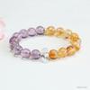 Juan Yu Amethyst & Citrine Round Bead Bracelet - Wealth & Luck Charm CB4041702