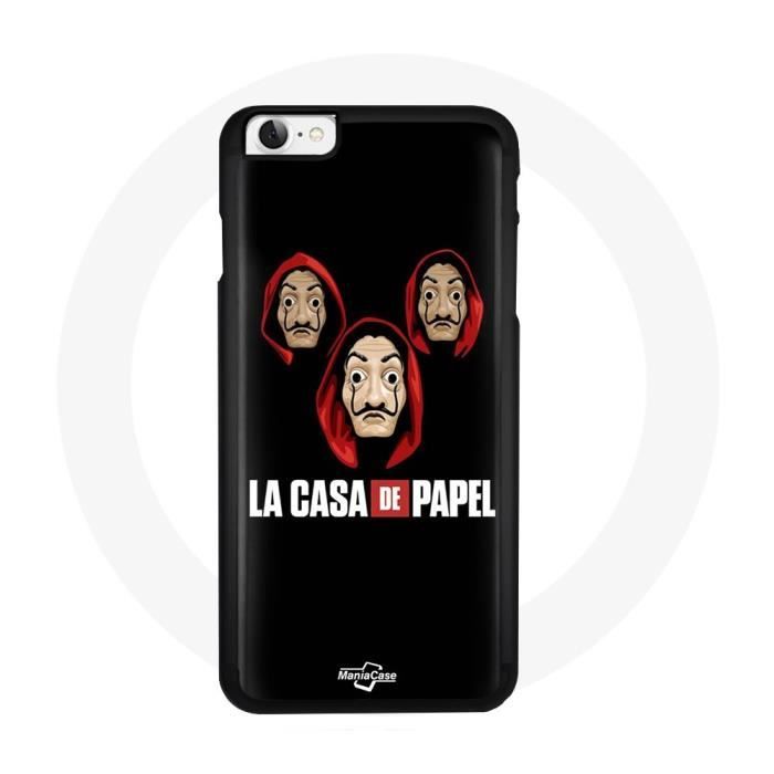 Coque - La casa de papel - iPhone 8 - Noir - Souple - Protection contre les chocs